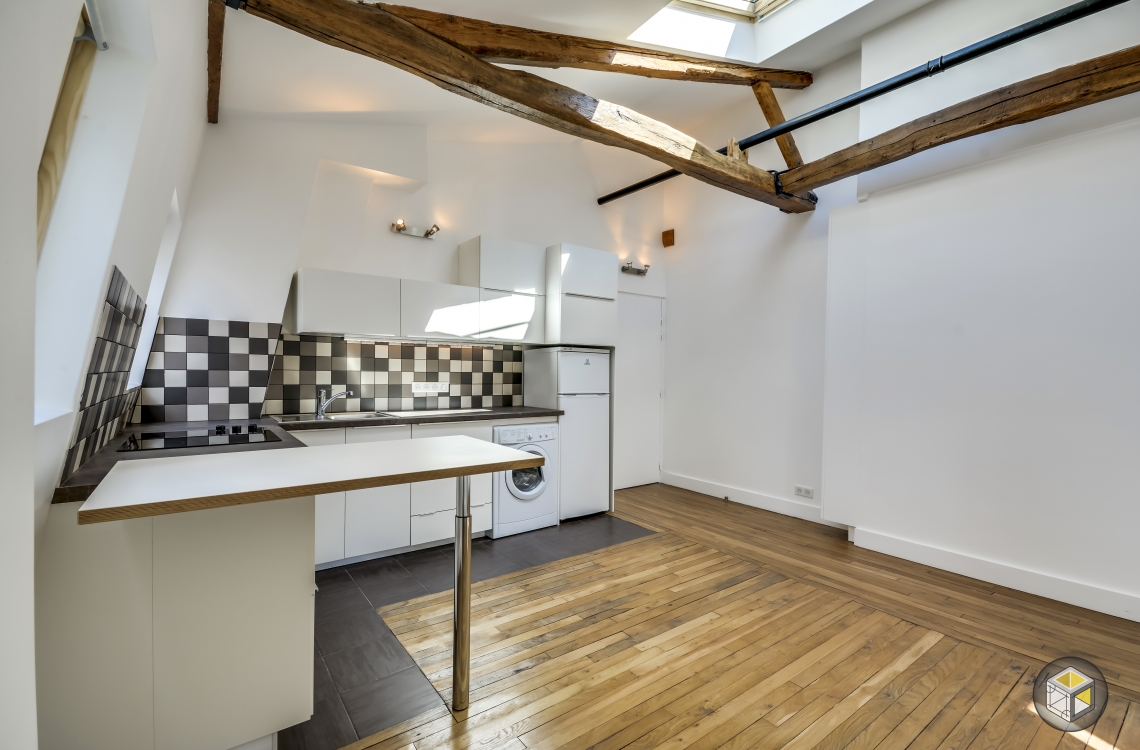 cuisine ouverte parquet crédence