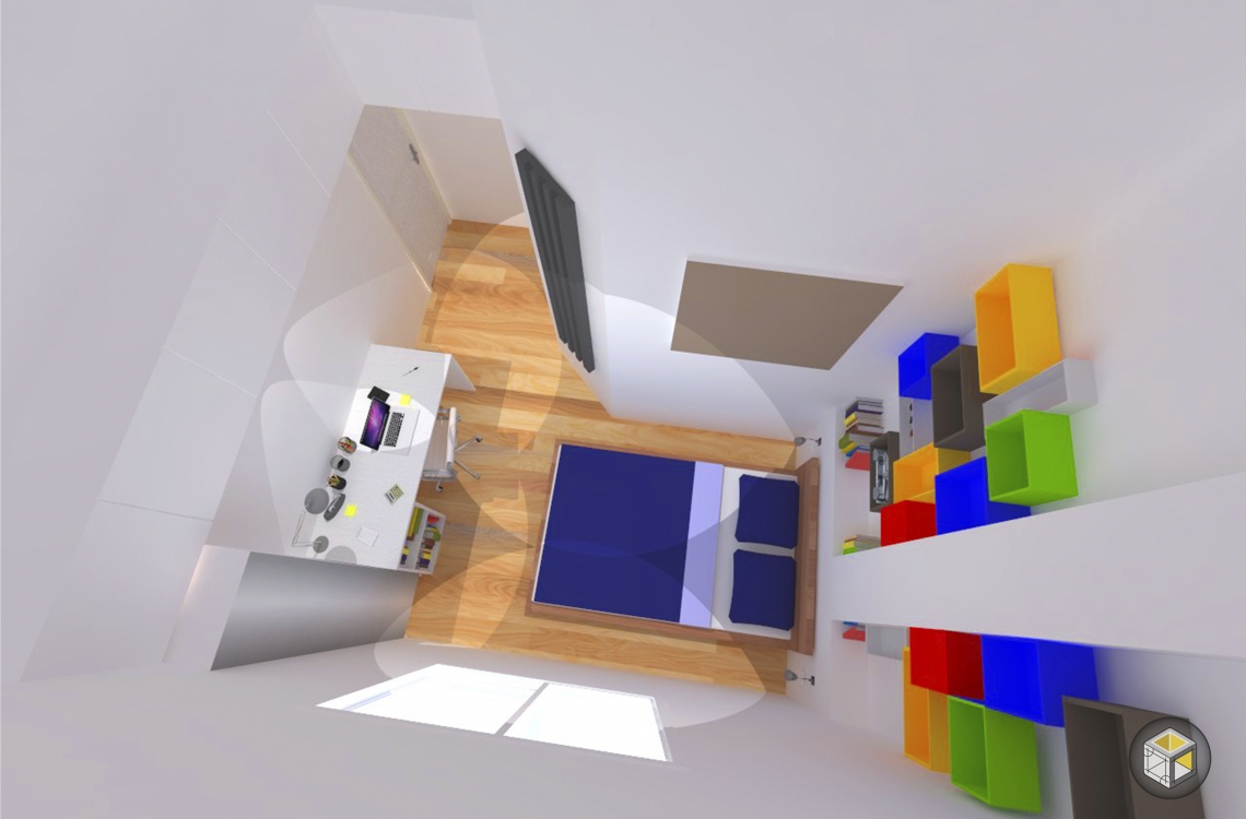 visuel 3d avant travaux chambre