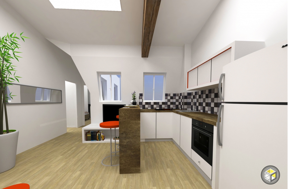 visuel 3d avant travaux cuisine